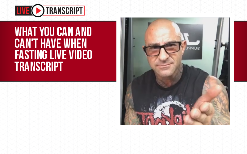 What You Can and Can't Have When Fasting Live Video Transcript